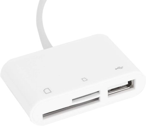 قارئ بطاقات SUNGOOYUE USB C إلى SD TF، محول بطاقة ذاكرة عالي السرعة لأجهزة iOS، مع وظيفة التوصيل السريع لا حاجة إلى تطبيق، تصميم محمول من مادة ABS in Kuwait