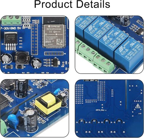 التيار المتناوب/تيار مستمر إمدادات الطاقة ESP32 مجلس التنمية مجلس التنمية للبرمجة اللاسلكية واي فاي 4 قناة قناة 5 فولت وحدة التتابع ESP32-WROOM-32E لاردوينو التيار المتناوب 90-250 فولت/تيار مستمر 7-30 فولت in Kuwait