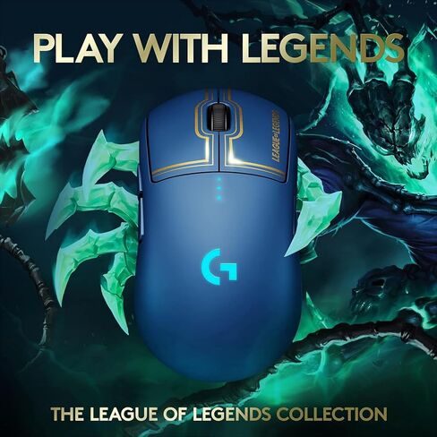 ماوس الألعاب اللاسلكي Logitech G Pro - إصدار League of Legends - مستشعر Hero 25K، سرعة الضوء، أزرار قابلة للبرمجة، Lightsync RGB، مصمم للاعبي League of Legends (متجدد) in Kuwait