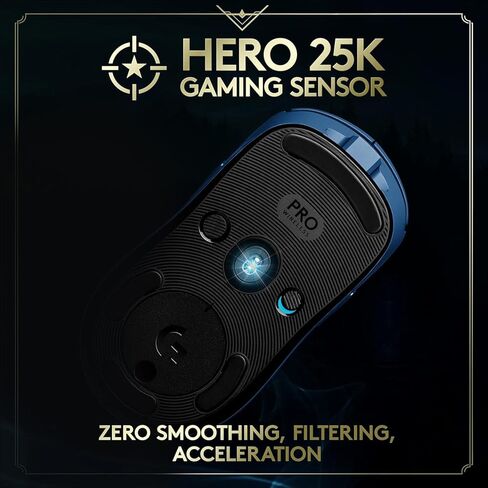 ماوس الألعاب اللاسلكي Logitech G Pro - إصدار League of Legends - مستشعر Hero 25K، سرعة الضوء، أزرار قابلة للبرمجة، Lightsync RGB، مصمم للاعبي League of Legends (متجدد) in Kuwait