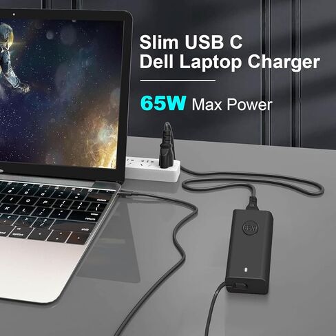 شاحن كمبيوتر محمول USB من النوع C بقدرة 65 وات لشاحن Dell USB C، شاحن كمبيوتر محمول Dell لأجهزة Latitude 5420 7420 5520، Inspiron 16 7620 2 في 1، XPS 12 9520، XPS 13 9350 LA65NM190 HA65NM190 LA65NM170 in Kuwait