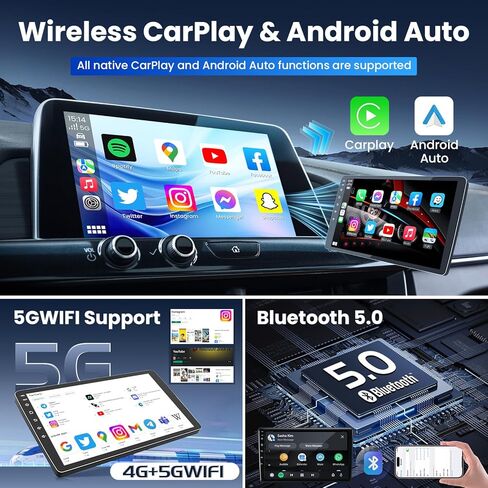 Car Radio for Ford F150 2009-2014: [4Core 64G ROM] 9 inch HD Touchscreen Stereo with Wireless CarPlay Android Auto GPS 5G WiFi FM RDS DSP SWC Mirror Link, Free Backup Camera (Only fit Manual AC) in Kuwait
