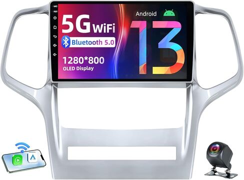 [4Core+64G] Car Radio for Jeep Grand Cherokee 2011 2012 2013: 9 inch 1280 * 800 HD Touch Screen Stereo Wireless Carplay Android Auto 5GWiFi FM RDS EQ GPS SWC Mirror Link Backup Camera in Kuwait