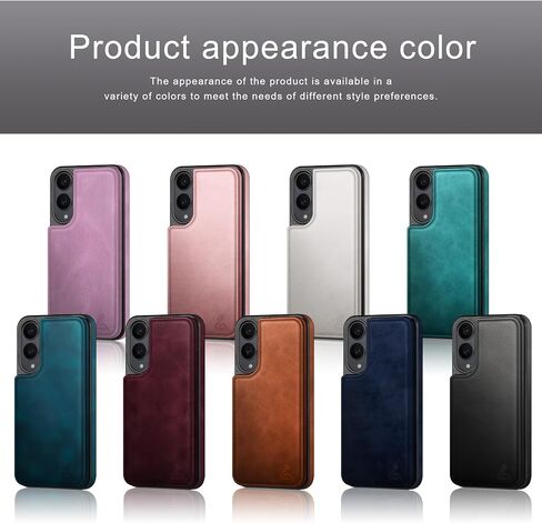 DJDUCK Designed for Samsung Galaxy S25 Edge Case Wallet with Card Holder, [Magnetic Clasp Cover] [RFID Blocking Leather Protection] Shockproof Women Men Cases for Samsung S25 Edge White in Saudi Arabia