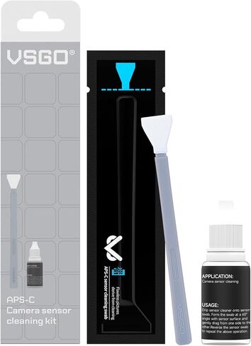 VSGO VS-S02-E APS-C Digital Camera Sensor Cleaning Kit Clean Swab × 10 with Sensor Cleaner Solution for Nikon Canon DSLR Cleaning in Saudi Arabia