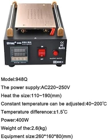 Professional LCD Screen Separator with Adjustable Temperature Control, Suitable for Mobile Phone Touch Screen Glass Repair. in Kuwait