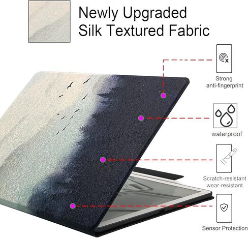 حافظة بحامل مغناطيسي لجهاز Kindle Scribe 2025 (الجيل الثالث) مقاس 11 بوصة وKindle Scribe Colorsoft 2025، غطاء فوليو خفيف الوزن مع خاصية التنبيه/النوم التلقائي، وإبزيم قلم (غابة ضبابية) in Kuwait