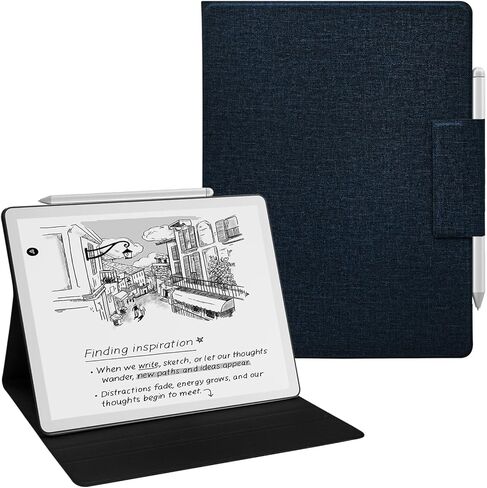 حافظة بحامل مغناطيسي لجهاز Kindle Scribe 2025 (الجيل الثالث) مقاس 11 بوصة وKindle Scribe Colorsoft 2025، غطاء فوليو خفيف الوزن مع خاصية التنبيه/النوم التلقائي، وإبزيم قلم (غابة ضبابية) in Kuwait