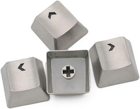 أغطية مفاتيح معدنية كاملة للوحة المفاتيح الميكانيكية Cherry Mx Switch سهم فضي وأغطية مفاتيح من سبائك الألومنيوم بإضاءة خلفية Gamin g (SilverArrow) in Kuwait