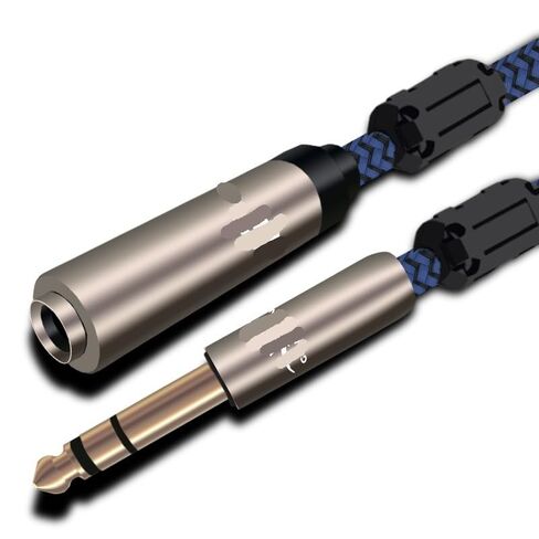 YHNNH Audio Cable Stereo Male 6.35mm to 6.35mm Female Extension Cable 1/4" Jack(Red,10m) in Kuwait