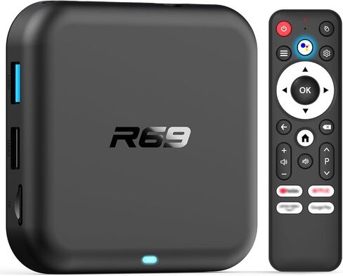 Android 14.0 TV Box 2026, Android Box 2GB RAM 16GB Flash RK3518 Quad-Core Wi-Fi 6 Dual-Band 2.4G/5.8G Wi-Fi 4K TV Box H.265 Bluetooth 5.0 USB 3.0 100M Ethernet Smart Box for TV with Voice Remote in Kuwait