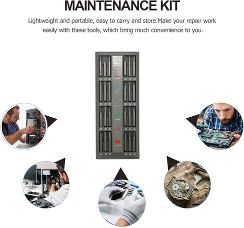 UKCOCO 48-in-1 Precision Electronics Repair Kit with Multi-function Screwdriver Set, Disassembly Tools for Laptop and Household Maintenance, Gray Hand Tool Kit for DIY Repair Tasks in Kuwait