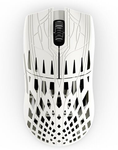 PWNAGE Trinity Wireless Carbon Fiber Gaming Mouse 8kHz - 37grams Ultralight Esports Pro Gamer PAW3950 Optical Sensor 30,000 DPI - 8000Hz -100% PTFE Skates Wireless Symm 2 - Solid White in Kuwait