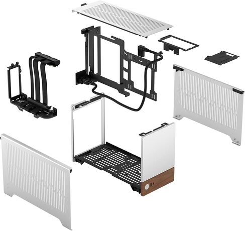 تصميم فركتال Terra Silver Mini ITX SFX Power متوافق مع حافظة الكمبيوتر باللون الفضي FD-C-TER1N-02 CS8274 in Kuwait