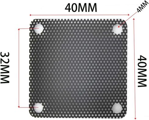 40 مللي متر بولي كلوريد الفينيل مروحة مرشح الغبار PC الغبار حالة Cuttable شبكة الكمبيوتر غطاء حماية للمنزل هيكل الكمبيوتر مروحة الغبار الملحقات (5 قطعة) in Kuwait