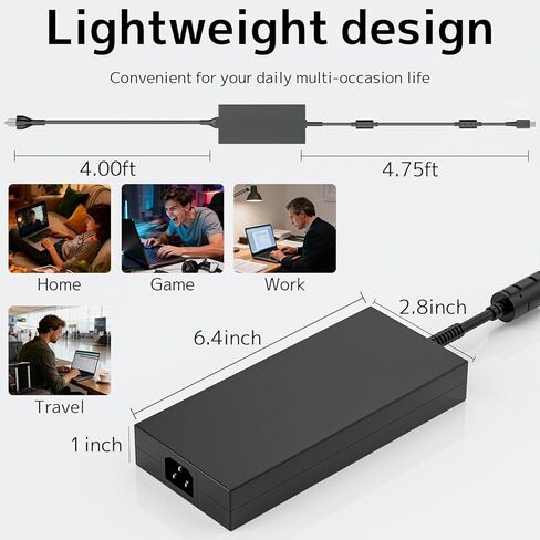 AC Adapter 230W 240W Charger Fit for MSI GP66 GP76 GE66 GE76 Leopard Raider Stealth GS77 A16 16 17 Creator Z16 HX Pro Z17 Z16P Gaming Laptop A20-240P2A 20V 11.5A 12A Power Supply (240W A20-240P2A) in Kuwait