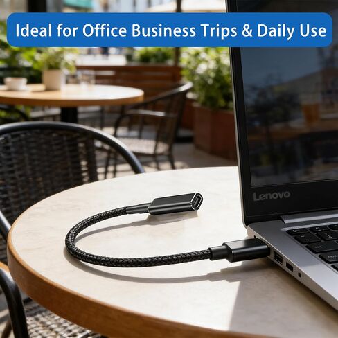 كابل محول USB C إلى طرف نحيف، 100 وات 5A نوع C أنثى PD مدخل إلى كابل شحن الطاقة المستطيل ذو الطرف النحيف لأجهزة الكمبيوتر المحمولة Lenovo ThinkPad in Kuwait