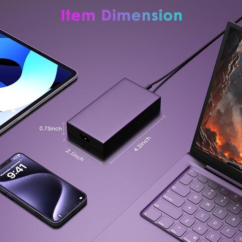 180W AC Charger Compatible with MSI GS65 GS73 GF63 WF66 GF66 GF76 GF65 WF76 GF75 GL66 GL76 GP60 WS65 GS40 GE70 GS63 GS63VR GS43 GS60 GS73VR GS75 GE72 Thin Power Cord in Kuwait