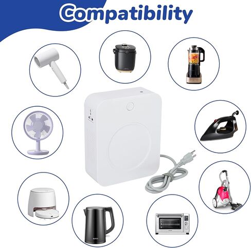 2000W Step Up Voltage Converter 110v to 220v, Heavy Duty Voltage Transformer with 2 Output Sockets, Work with Asia Europe Appliances Used in US (White) in Kuwait