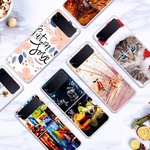 Unique-Custom-Gift Personalized Photo Slim Clear Case Compatible with Samsung Galaxy Z Flip 3 4 5G, Customize Picture Premium Thin Transparent Hard PC Phone Cover for Fold 2 in Saudi Arabia