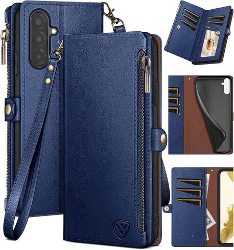 XcaseBar compatible with ‌Samsung Galaxy A36 Wallet case with Zipper Credit Card Holder【RFID Blocking】,Flip Folio Book PU Leather Phone case Shockproof Cover Women Men for SamsungA36 case Lilac Purple in Kuwait