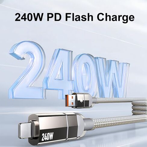 كابل شحن 240 وات 4 في 1 بطول 3.3 أقدام، سلك شاحن USB A/C إلى C للشحن السريع المضفر، إدارة مغناطيسية، شواحن متعددة لجميع الأجهزة، كابل بيانات سلك الطاقة in Kuwait
