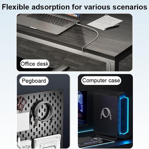 كابل شحن 240 وات 4 في 1 بطول 3.3 أقدام، سلك شاحن USB A/C إلى C للشحن السريع المضفر، إدارة مغناطيسية، شواحن متعددة لجميع الأجهزة، كابل بيانات سلك الطاقة in Kuwait