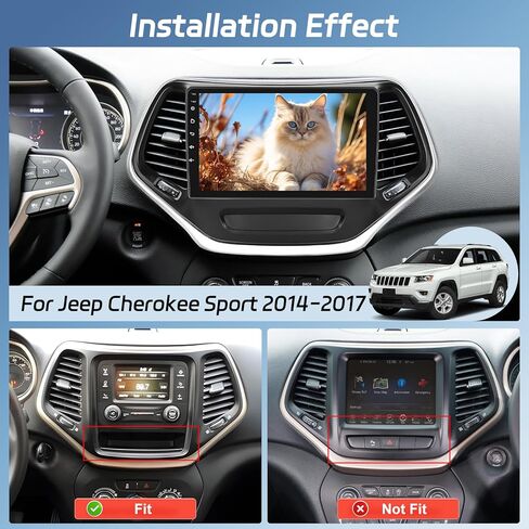 [2+64G] راديو سيارة NHOPEEW لسيارة جيب شيروكي 2014-2017 مع Carplay اللاسلكي وAndroid Auto - شاشة لمس 10 بوصة ستيريو سيارة Android - GPS Navi/WiFi/DSP/SWC/Bluetooth + كاميرا احتياطية AHD in Kuwait