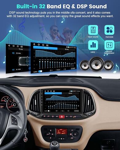 ستيريو سيارة 4+64G لسيارة Dodge Ram ProMaster City 2015-2021 مع Carplay لاسلكي/Android Auto - راديو بشاشة لمس 9 بوصة مع 32EQ DSP/5 جيجا هرتز WiFi/GPS Navigation/Mirror Link/SWC + AHD كاميرا الرؤية الخلفية in Kuwait
