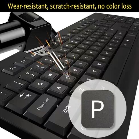 2 Pack Keyboard Stickers for Universal Russian, Transparent Background with Blue Lettering for Computer Laptop Notebook Desktop, Replacement Computer Keyboard Stickers (Russian) in Kuwait