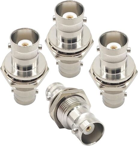 BNC Female to Female Coupler Adapter Pure Copper BNC Barrel Connectors for CCTV Camera 4pcs in Kuwait