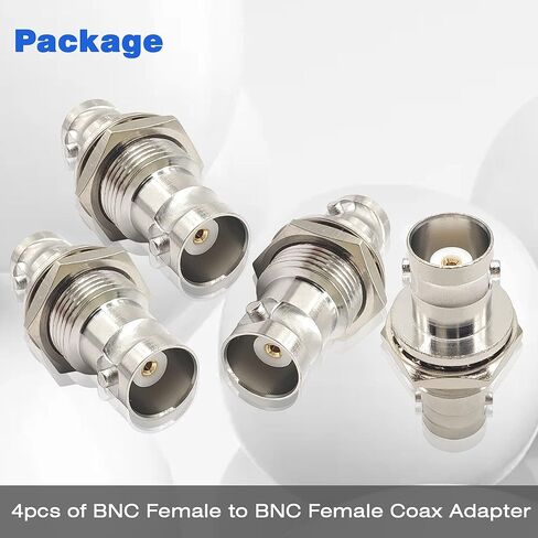 BNC Female to Female Coupler Adapter Pure Copper BNC Barrel Connectors for CCTV Camera 4pcs in Kuwait