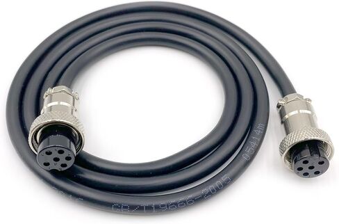 3.28 ft GX16 6 Pin Double Female Head Aviation Cordset, GX16 6Pins Female to Female Connector Electrical Cable Panel Mount Circular Metal Aviation Adapter Cordset for Ships 22AWG (1meter) in Kuwait