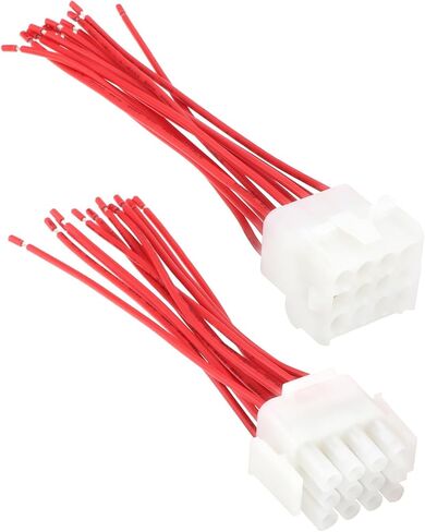 SING F LTD 2pcs 12 Pin 18AWG Molex Electrical Connector Plug Male Female Set with Pigtails for Home Audio Car Audio Motorcycle ATV Boat Truck Trailer (Cord Length 5 inches) in Kuwait
