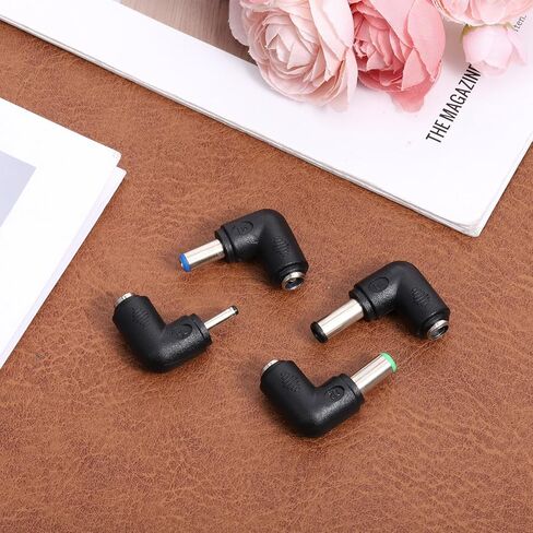 Right Angle Power Jack, 4PCS 90 Degree Right Angle Connector DC 5.5x2.1mm Female to 6.3x3.0/6.0x4.4/3.0x1.1mm, 5.5x2.1mm Female Jack to Male Plug Adapter in Kuwait