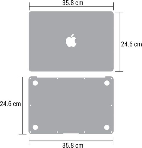 IBENZER Premium MacBook Body Skin Decal – Full Cover Protective Sticker for Apple MacBook Retina Pro 15’’ A1398 Silver (10 Pack) SK-MR15-A-ACD10 in Kuwait
