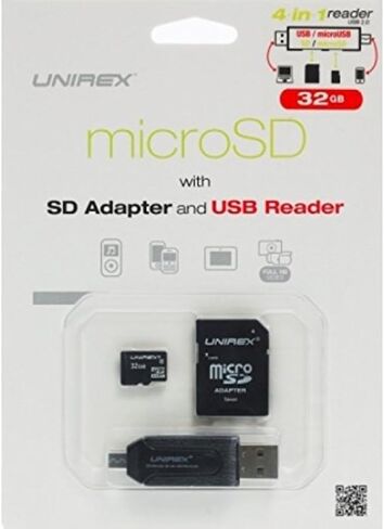 Unirex MSW325M 4-in-1 Usb/Micro USB Reader and SD Adapter (32GB) in Kuwait