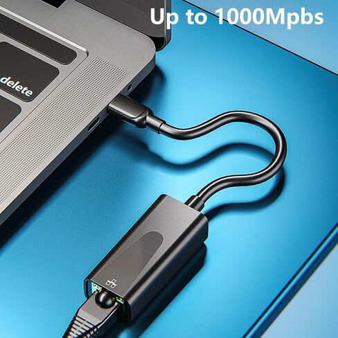 محول USB-C إلى إيثرنت من الألومنيوم الأنيق - واجهة شبكة سلكية بسرعة 100 ميجا بت في الثانية - أ in Kuwait