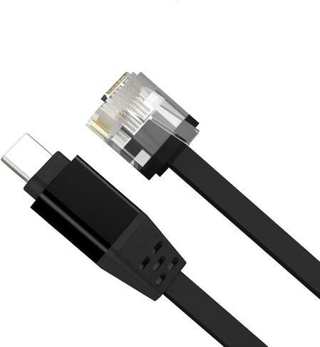 Portable USB-C to RJ45 Ethernet Adapter - 10/100/1000Mbps Gigabit Network Connector for Professionals - 100M 1m in Kuwait