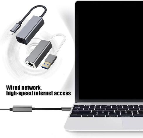 Professional USB-C to Gigabit Ethernet Adapter - 1000Mbps Network Card for High-Speed Internet - C Mouth in Kuwait