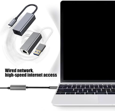 محول USB-C إلى إيثرنت - محول شبكة سلكية بسرعة 100 ميجا بت في الثانية للإنترنت المستقر على الأجهزة من النوع C - منفذ USB in Kuwait