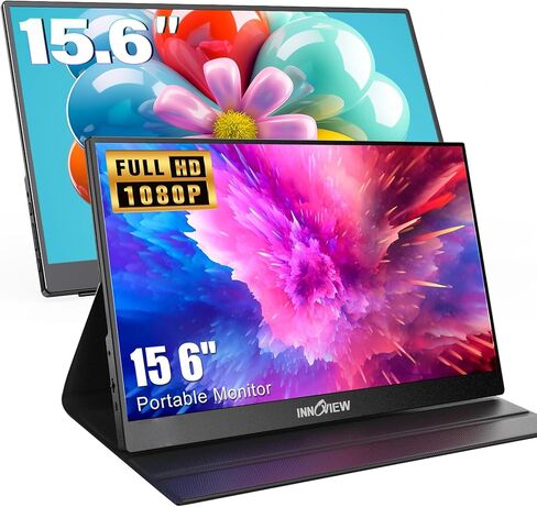 InnoView 15.6'' Portable Monitor for Laptop FHD 1080P USB-C Travel Monitors HDR IPS Portable Laptop Monitor for MacBook PC Xbox PS4/5 Switch in Kuwait