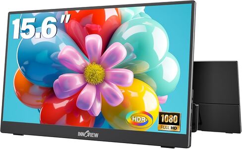 InnoView 15.6'' Portable Monitor for Laptop FHD 1080P USB-C Travel Monitors HDR IPS Portable Laptop Monitor for MacBook PC Xbox PS4/5 Switch in Kuwait