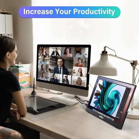InnoView 15.6'' Portable Monitor for Laptop FHD 1080P USB-C Travel Monitors HDR IPS Portable Laptop Monitor for MacBook PC Xbox PS4/5 Switch in Kuwait