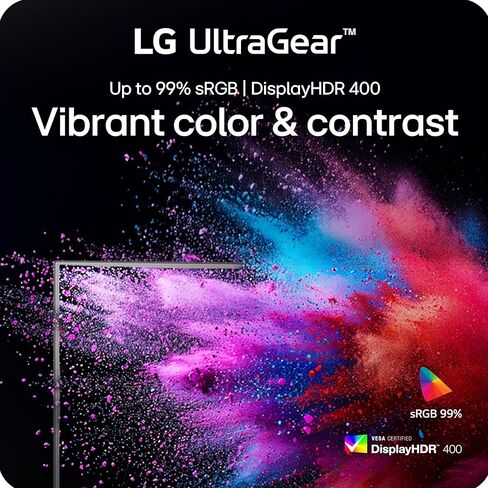 LG 27G640A-B 27-inch Ultragear QHD (2560 x 1440) IPS Gaming Monitor, 300Hz, 1ms, NVIDIA G-Sync, AMD FreeSync Premium, VESA DisplayHDR 400, HDMI 2.1, USB Type-C Black (Renewed) in Kuwait