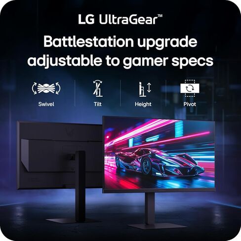 LG 27G640A-B 27-inch Ultragear QHD (2560 x 1440) IPS Gaming Monitor, 300Hz, 1ms, NVIDIA G-Sync, AMD FreeSync Premium, VESA DisplayHDR 400, HDMI 2.1, USB Type-C Black (Renewed) in Kuwait