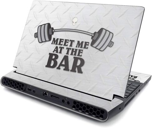 MightySkins Skin Compatible with Alienware Area-51M 17" (2019) - Meet Me at The Bar | Protective, Durable, and Unique Vinyl Decal wrap Cover | Easy to Apply| Made in The USA in Kuwait