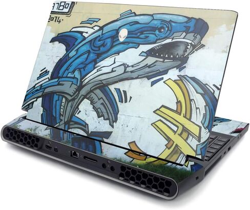 غلاف MightySkins متوافق مع Alienware Area-51M 17" (2019) - Robo Shark | غطاء ملتف من الفينيل واقٍ ومتين وفريد ​​من نوعه | سهل التطبيق والإزالة وتغيير الأنماط | صنع في الولايات المتحدة الأمريكية in Kuwait