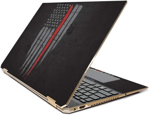 غلاف MightySkins متوافق مع HP Spectre x360 مقاس 15.6 بوصة Gem-Cut (2019) - خط أحمر رفيع | غطاء ملتف من الفينيل واقٍ ومتين وفريد ​​من نوعه | سهل التطبيق | صنع في الولايات المتحدة الأمريكية in Kuwait