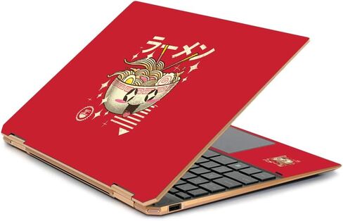 MightySkins Skin Compatible with HP Spectre x360 13.3" Gem-Cut (2019) - Ramen Kawaii | Protective, Durable, and Unique Vinyl Decal wrap Cover | Easy to Apply| Made in The USA in Kuwait